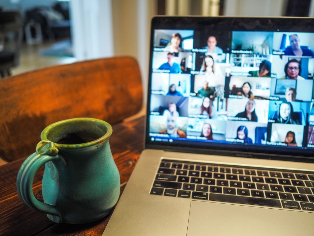 Work From Home with remote meetings header image